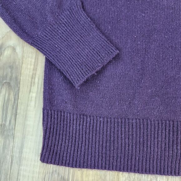 🐞Gap Plum Luxe Angora Rabbit Hair Blend Long Sleeve Sweater Medium - Picture 6 of 7